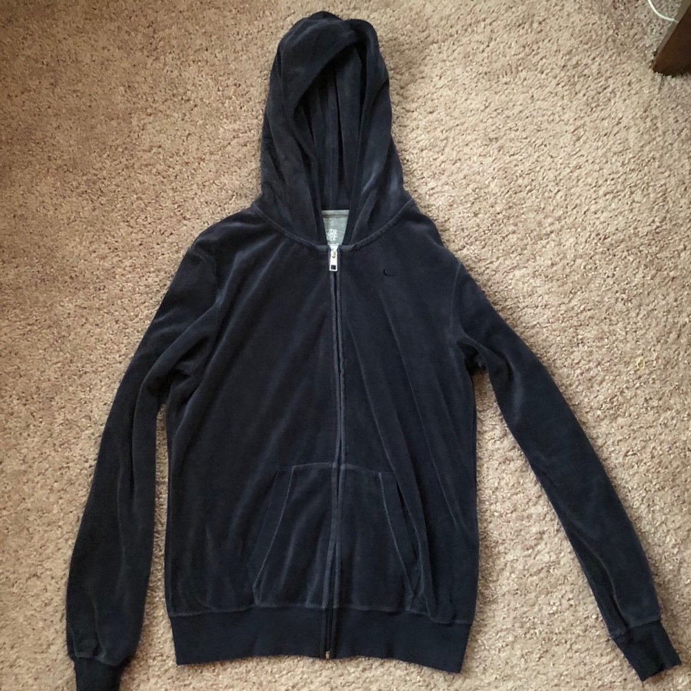 Nike Womens Hooded Velour Zip Up.